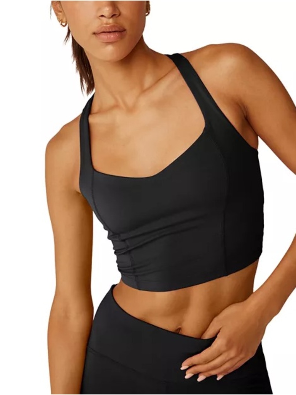 Beyond Yoga Powerbeyond Intensity Cropped Tank Black Size XL